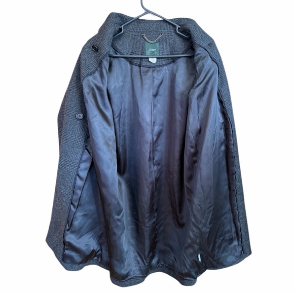 J.Crew Gray Single Breasted 100% Wool Fully Lined Peacoat Jacket Size 4 - Picture 5 of 7